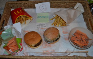 Как увидишь гамбургер, ты не ешь его, он ведь нашим Лениным состава одного.