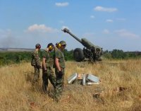 Ополчение ЛНР. Обстрел и быстрый уход артиллерии с позиций