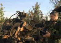 Разбитые позиции нацгадов в районе Успенки