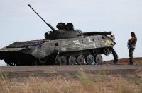 В боях под Комсомольским мотороловцы сожгли бронеколонну украинских войск