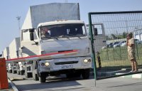 В Донецк прибыла колонна с российской гуманитарной помощью