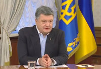 Интервью Порошенко украинским телеканалам