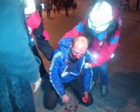 Бездействие Авакова. В Харькове во время сноса Ленина жестоко избили мужчину (видео)