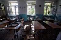 Результаты обстрела школы №57 в Донецке (18+)