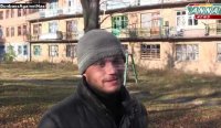 Донецк. Жилплощадка в р-не аэропорта. Интервью с единственным жителем 9-этажки. 23.10.2014