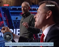 Командир батальона «Донбасс» и Олег Ляшко едва не подрались в эфире предвыборной телепрограммы (Видео)