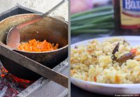 Плов с мидиями «под дулами автоматов». Много фото