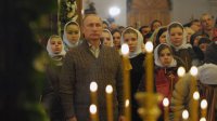 Путин прибыл на рождественскую службу в сельский храм под Воронежем