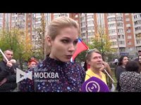 Мария Катасонова на митинге оппозиции в Марьино 20.09.15