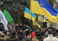 Ляшко со сцены импровизированного «майдана» под Радой «мочит» Порошенко