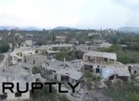 Руины населенного пункта, освобожденного от террористов ИГИЛ в Сирии — съемка с беспилотника