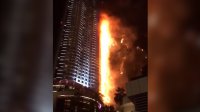 Грандиозный пожар в небоскребе в ОАЭ