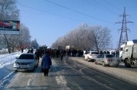 В Полтаве порядка 200 бойцов «АТО» заблокировали трассу Киев-Харьков