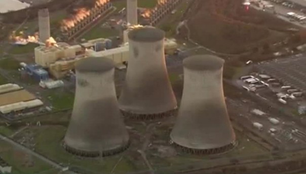 Обрушение электростанции на юге Англии