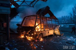 Фото с обстрела 11.02.2015 года от Дэна Леви (+18)