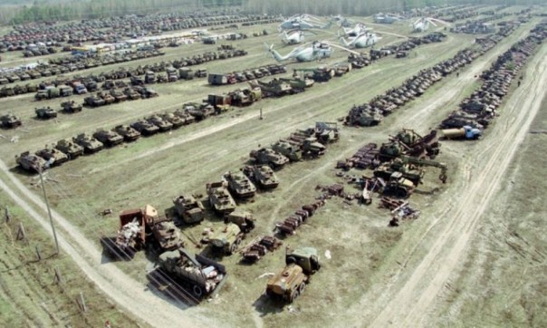 Свалка чернобыльской радиоактивной техники под Киевом опустела