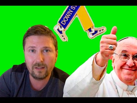 Папа Римский и украинки с флагом