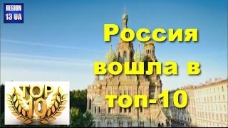 В топ-10 самых популярных туристических направлений мира вошла Россия