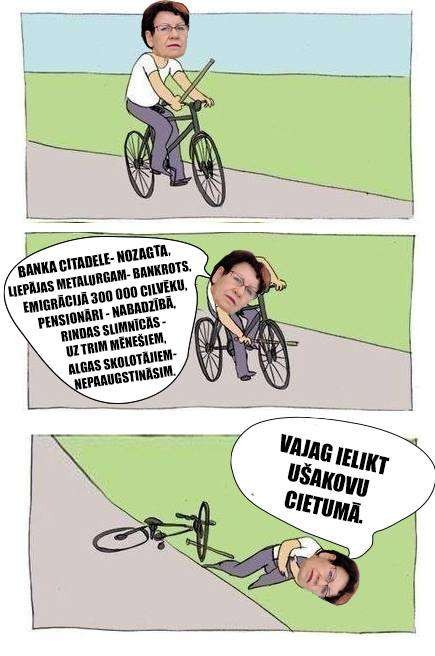 Пять лет – за карикатурный велосипед. Жертвой политических репрессий в Латвии может стать сам мэр Риги