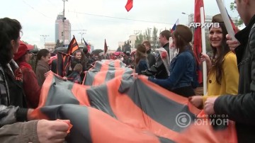 Подготовка к проведению «Бессмертного Полка». 06.04.2016, «Панорама».телеканал "ЮНИОН" ДНР