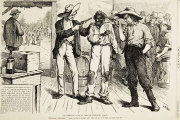 «ЦВЕТНЫЕ ЗАНИМАЮТСЯ РЕФОРМИРОВАНИЕМ США». Американская политическая карикатура конца XIX века