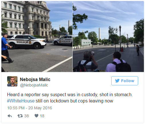 Выстрелы у Белого дома в США - стрелявший ранен и с критическими для жизни ранениями доставлен в местную больницу Выстрелы у Белого дома в США - стрелявший ранен и с критическими для жизни ранениями доставлен в местную больницу