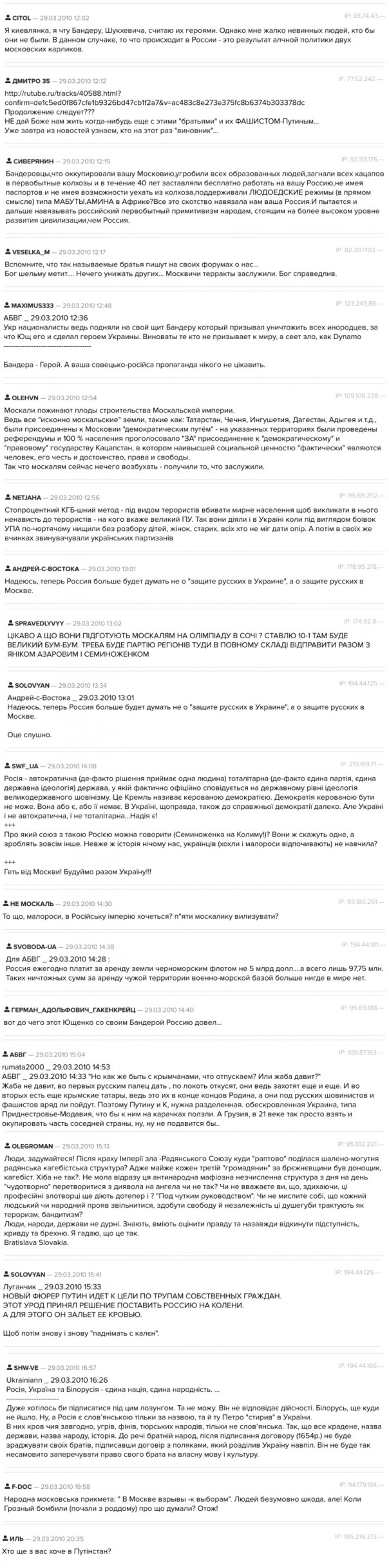 Украина-2010: Те же рыла, только в профиль