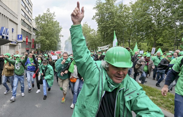 Свыше 60 тысяч человек приняли участие в акции протеста в Брюсселе  