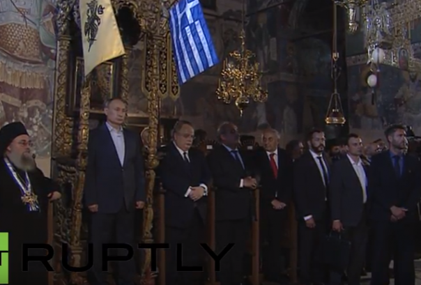 Владимир Путин посещает святую гору Афон