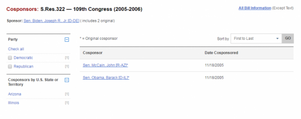 Петиция на сайте Белого дома: Обаму, Маккейна и Байдена подозревают в масштабной коррупции