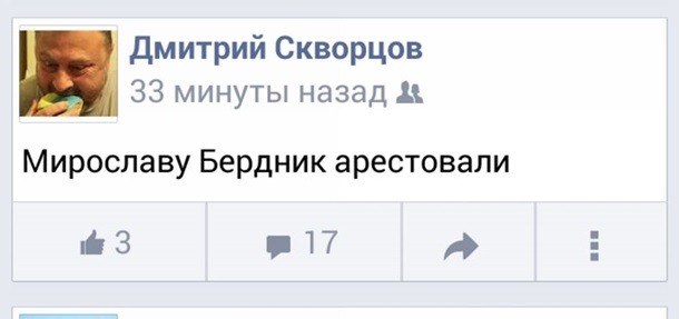 Арестована киевская журналистка Мирослава Бердник - соцсети Арестована киевская журналистка Мирослава Бердник - соцсети