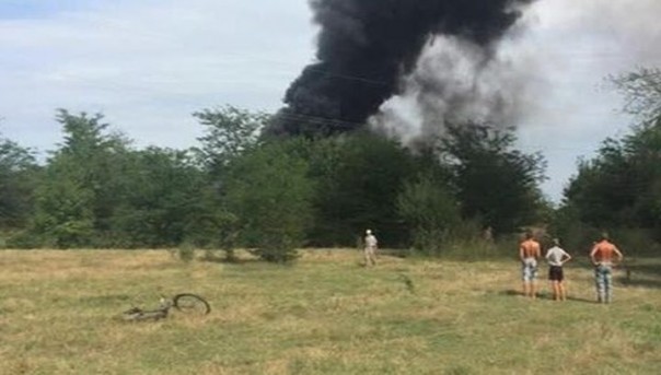 На Кубани упал и сгорел Ми-2