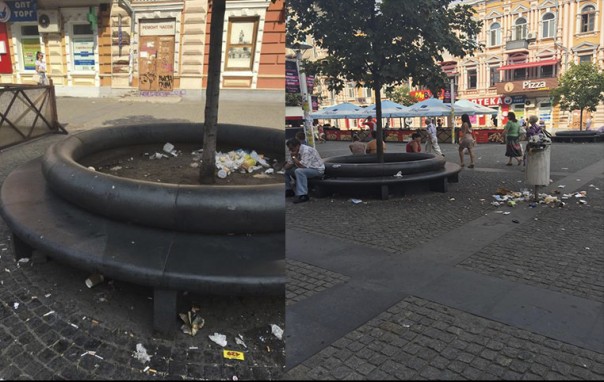 Европейская площадь «европейской» Украины утопает в мусоре Европейская площадь «европейской» Украины утопает в мусоре