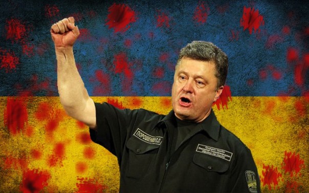 «Праздничный» Порошенко, флаги и подарки для АТОшников