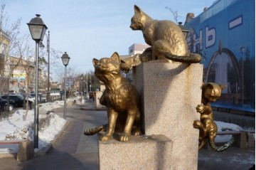 Сквер Сибирских кошек в Тюмени