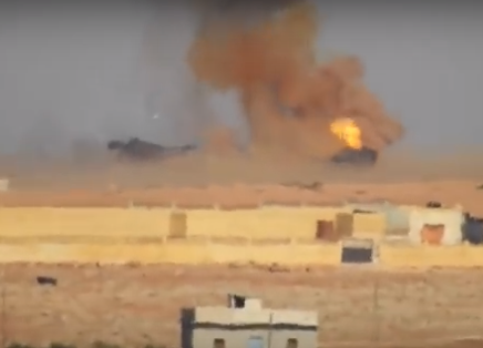 Российский ПТУР сжег два американских танка в Сирии | Курды сбили турецкий военный вертолет