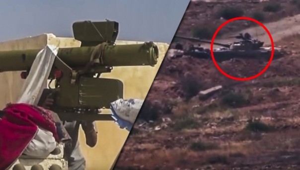 Русский танк «обманул» ПТУР террористов