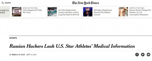 Никто кроме нас: западные СМИ считают американских спортсменок жертвами «русских хакеров»