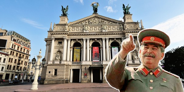 Львов — памятник Сталину