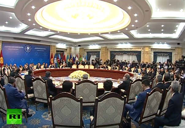 Владимир Путин на заседании Совета глав государств – участников СНГ