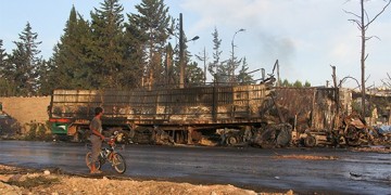 Лавров потребовал предъявить обломки снарядов, попавших в гумконвой под Алеппо