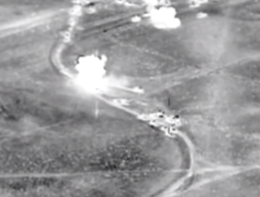 «Ночные охотники» Ми-28 уничтожили колонну ИГИЛ, направлявшуюся в Сирию из Ирака