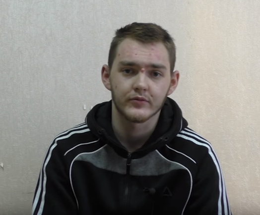 Допрос задержанных членов неонацистской группировки в ЛНР