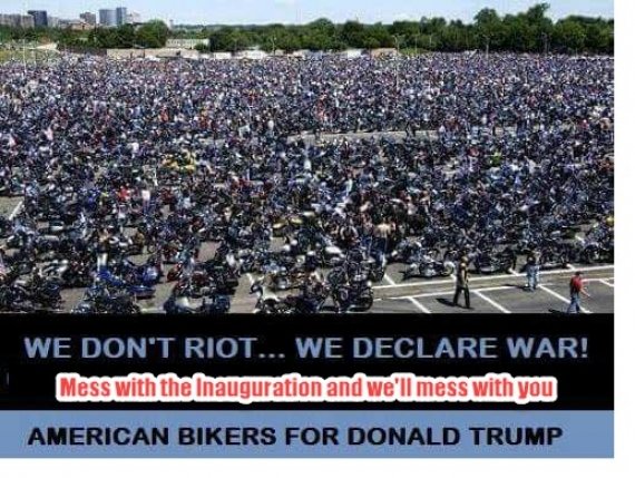 2 000 000 амерских байкеров объяснят либерастам про Трампа и про инаугурацию