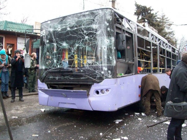 Донецкий троллейбус № 5 возобновил работу после трагедии с обстрелом микрорайона Боссе