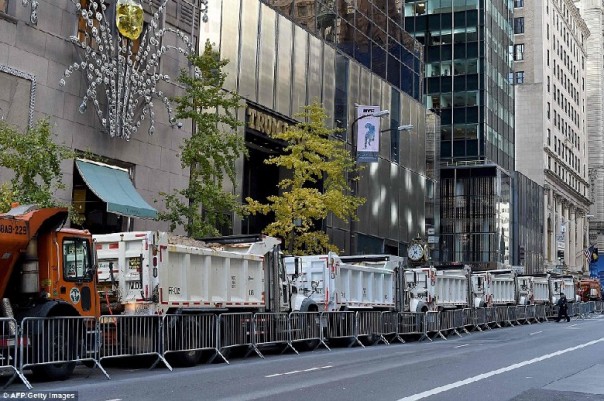 Трамп Тауэр превращен в крепость с бесполетной зоной над ним