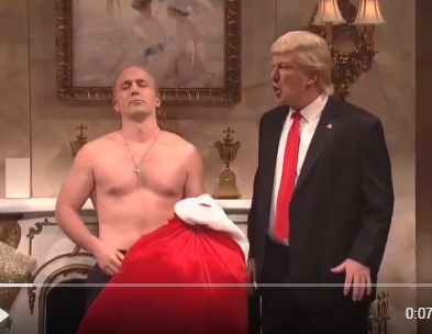 "Здравствуйте! Вам подарок из России": В новой пародии Болдуина на Трампа появился "Владимир Путин"