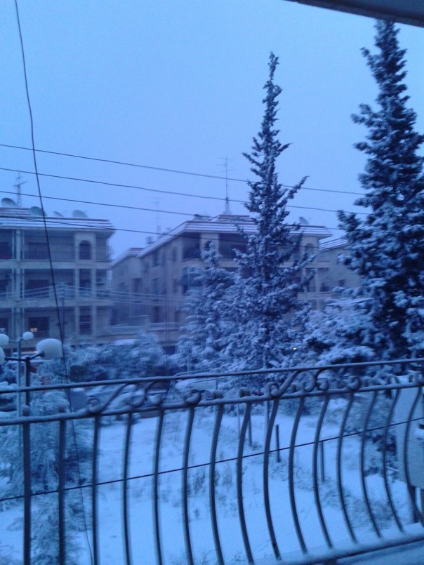 Первый снег в Алеппо. Первый снег в Алеппо.