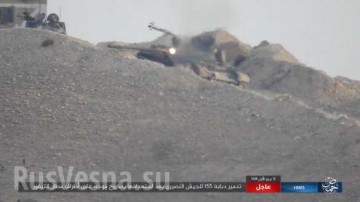 Кадры боев: Танки ИГИЛ штурмуют авиабазу Т-4 под Пальмирой, а вертолеты ВКС РФ контратакуют