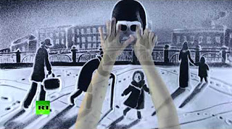 Крымская художница нарисовала фильм снегом в честь годовщины снятия блокады Ленинграда